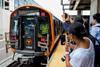 Boston subway train