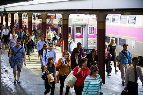 Boston MBTA commuter train passengers (Keolis)